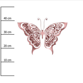 BUTTERFLY pat. 4 (GLITTER BUTTERFLIES) - SINGLE JERSEY PANEL 75cm x 80cm