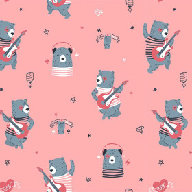 Rock N Roll bear / peach