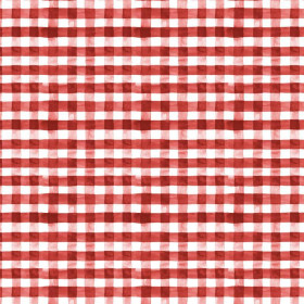 MINI VICHY GRID / red (CHECK AND ROSES) - lycra 300g