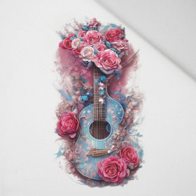 GUITAR WITH ROSES - panel (60cm x 50cm) Panama 220g