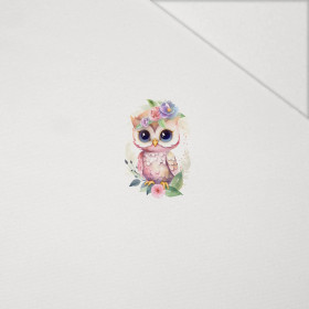 BABY OWL - panel (60cm x 50cm) Hydrophobic brushed knit