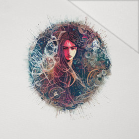ABSTRACT GIRL PAT. 2 - panel (60cm x 50cm) Hydrophobic brushed knit