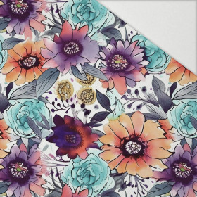 WATER-COLOR FLOWERS pat. 6 - Hydrophobic brushed knit