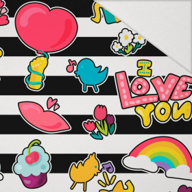 COLORFUL STICKERS PAT. 4 - Hydrophobic brushed knit