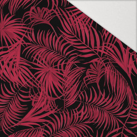 PALM LEAVES pat. 4 / viva magenta - Hydrophobic brushed knit