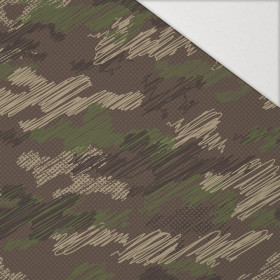 CAMOUFLAGE - scribble / brown - Hydrophobic brushed knit