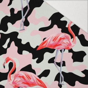 CAMOUFLAGE FLAMINGOS - Hydrophobic brushed knit