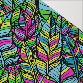 NEON LEAVES - Hydrophobic brushed knit