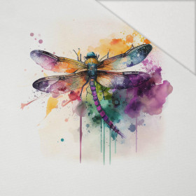 WATERCOLOR DRAGONFLY - panel (75cm x 80cm) Hydrophobic brushed knit