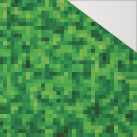PIXELS pat. 2 / green - Hydrophobic brushed knit