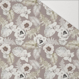 WHITE FLOWERS PAT. 3 - Hydrophobic brushed knit