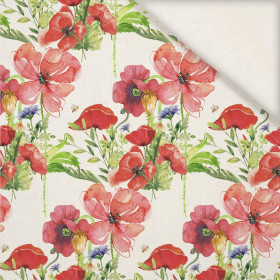 POPPIES PAT. 2 (IN THE MEADOW) - Linen with viscose