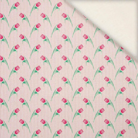 TULIPS / stripes - Slub Weave 