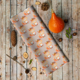 FOXES AND DOTS / beige (FOXES AND PUMPKINS) - single jersey with elastane 