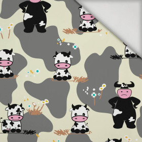 COWS ON BEIGE - lycra 300g