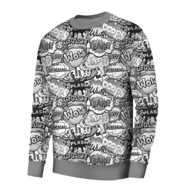 MEN’S SWEATSHIRT (OREGON) BASIC - COMICS (black-white) - sewing set