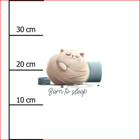SLEEPING CAT - panel (40cm x 40cm) Viscose jersey 