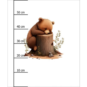 SLEEPING BEAR - PANEL (60cm x 50cm) SINGLE JERSEY