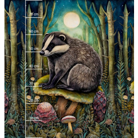 BOHO BADGER - panel (75cm x 80cm) SINGLE JERSEY PANEL