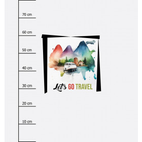 LET'S GO TRAVEL - panel (75cm x 80cm) brushed knitwear with elastane ITY