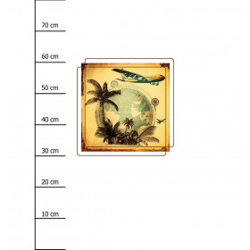 TRAVEL TIME PAT. 7 - panel (75cm x 80cm) SINGLE JERSEY PANEL