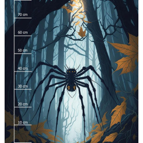 HALLOWEEN SPIDER - panel (75cm x 80cm) brushed knitwear with elastane ITY