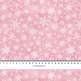 SNOWFLAKES PAT. 2 / ACID WASH ROSE QUARTZ - looped knit fabric