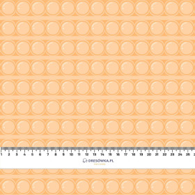 BUBBLED / peach - Waterproof woven fabric