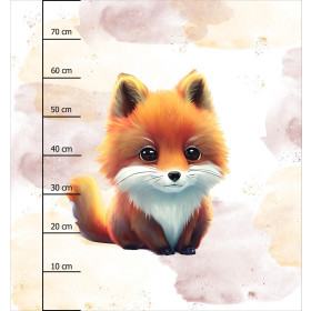BABY FOX - panel (75cm x 80cm) brushed knitwear with elastane ITY
