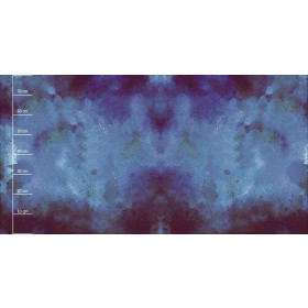 BLUE SPECKS -  PANEL (80cm x 155cm) looped knit fabric with elastane ITY