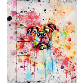 CRAZY DOG -  PANEL (60cm x 50cm) brushed knitwear with elastane ITY