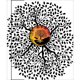 TYRANNOSAURUS (TREE) / white - panel (60cm x 50cm)