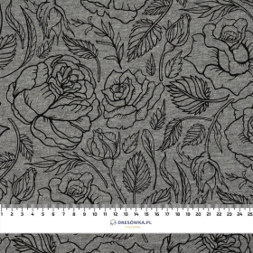 ROSES / CONTOUR  / eco melange - looped knit fabric