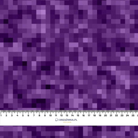 PIXELS pat. 2 / violet - looped knit fabric