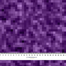 PIXELS pat. 2 / violet - Waterproof woven fabric