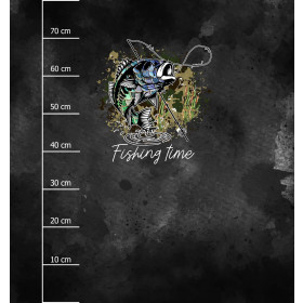 FISHING TIME - panel (75cm x 80cm) looped knit fabric with elastane ITY