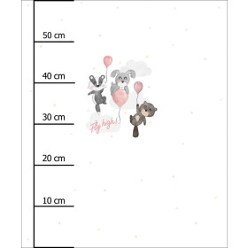 FLY HIGH PAT. 2 / pink - PANEL (60cm x 50cm) SINGLE JERSEY