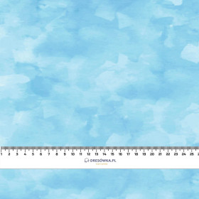 45cm CAMOUFLAGE pat. 2 / light blue - looped knit fabric