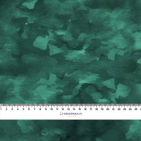 CAMOUFLAGE pat. 2 / bottled green - looped knit fabric