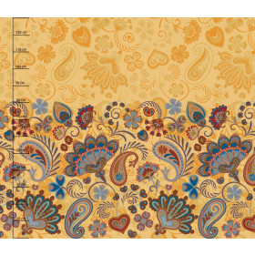 FLOWERS (pattern no. 1) / orange - dress panel 