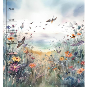 MAGIC MEADOW PAT. 10 - panel (75cm x 80cm) SINGLE JERSEY PANEL