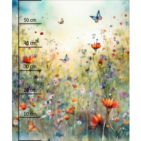 MAGIC MEADOW PAT. 1 -  PANEL (60cm x 50cm) brushed knitwear with elastane ITY