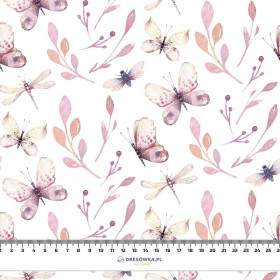 BUTTERFLIES MIX PAT. 2 (WATER-COLOR BUTTERFLIES) - viscose woven fabric