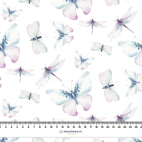 BUTTERFLIES AND DRAGONFLIES (WATER-COLOR BUTTERFLIES) - Viscose jersey