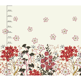 FLOWERS (pattern no. 9) / ecru - dress panel 
