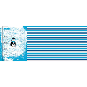 PENGUIN 2.0 / turquoise - PANORAMIC PANEL (60 x 150cm)