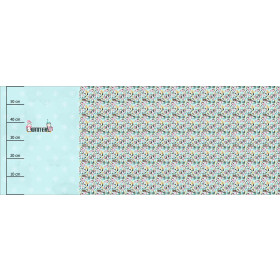 PENGUINS / winter  (CHRISTMAS PENGUINS) - PANORAMIC PANEL (60 x 155cm)