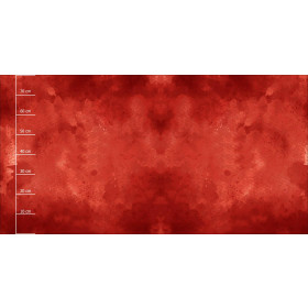 RED SPECKS -  PANEL (80cm x 155cm) looped knit fabric with elastane ITY