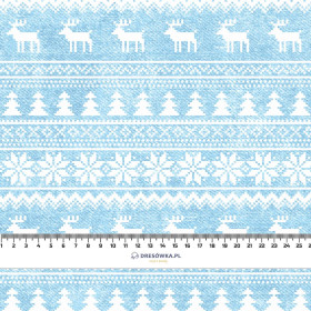 REINDEERS PAT. 2 / ACID WASH LIGHT BLUE - single jersey with elastane 