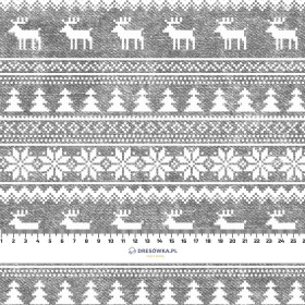 REINDEERS PAT. 2 / ACID WASH GREY - Woven Fabric for tablecloths